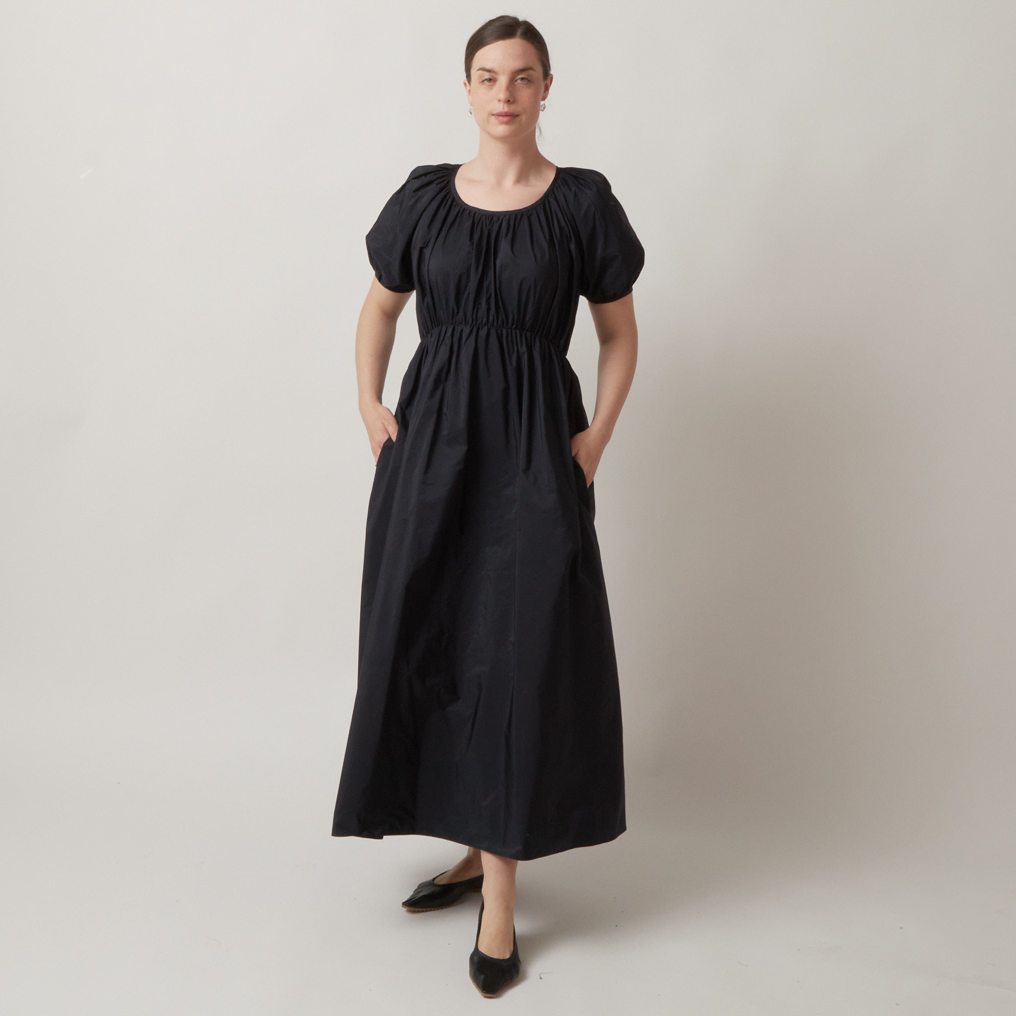 ワンピース SOFIE D D'HOORE LONG DRESS WITH POCKETS AND SHORT SLEEVES Sofie D'Hoore Don Dress – Atlantic Nantucket