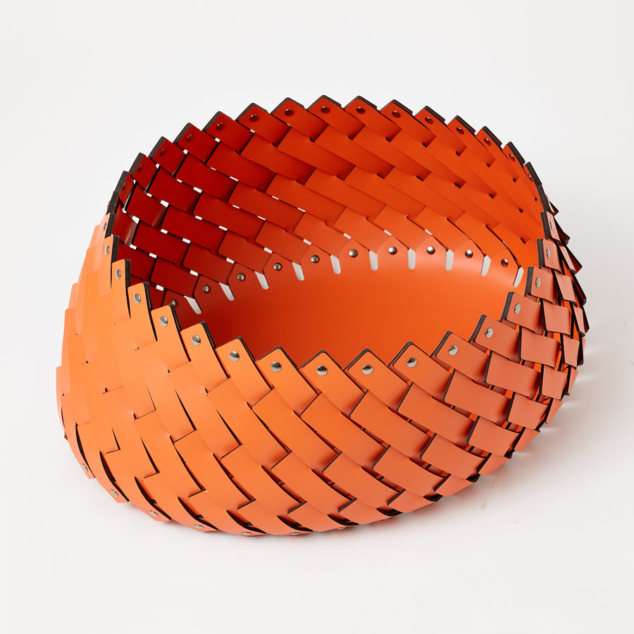Large Orange Oval Basket