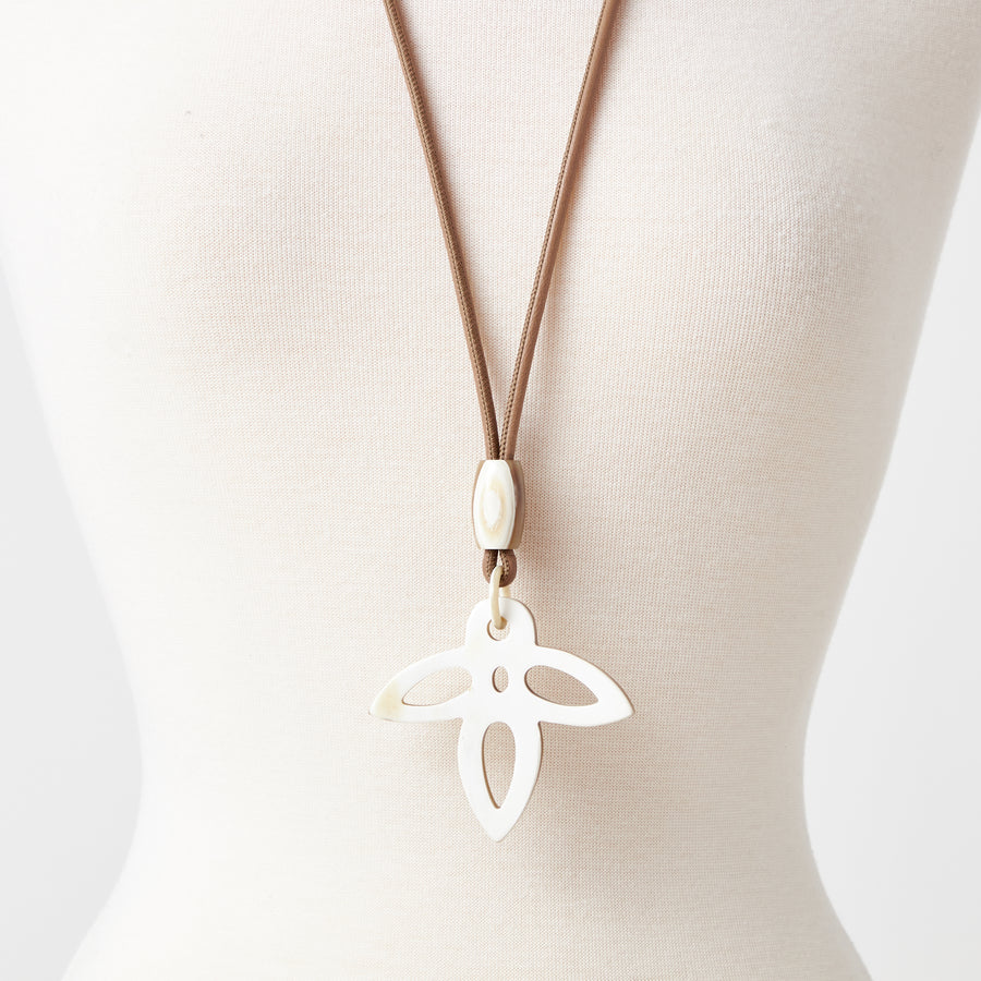 Angel Necklace in White Horn