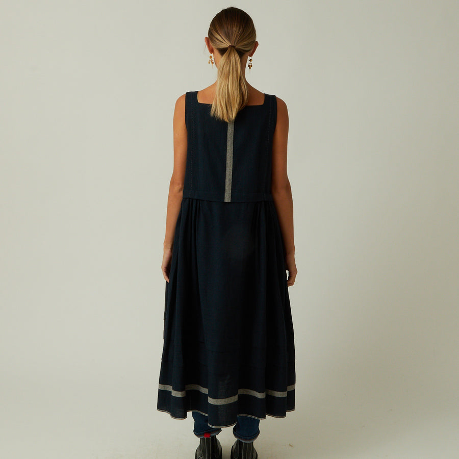 Runaway Bicycle Square Neck Cotton Dress Sale