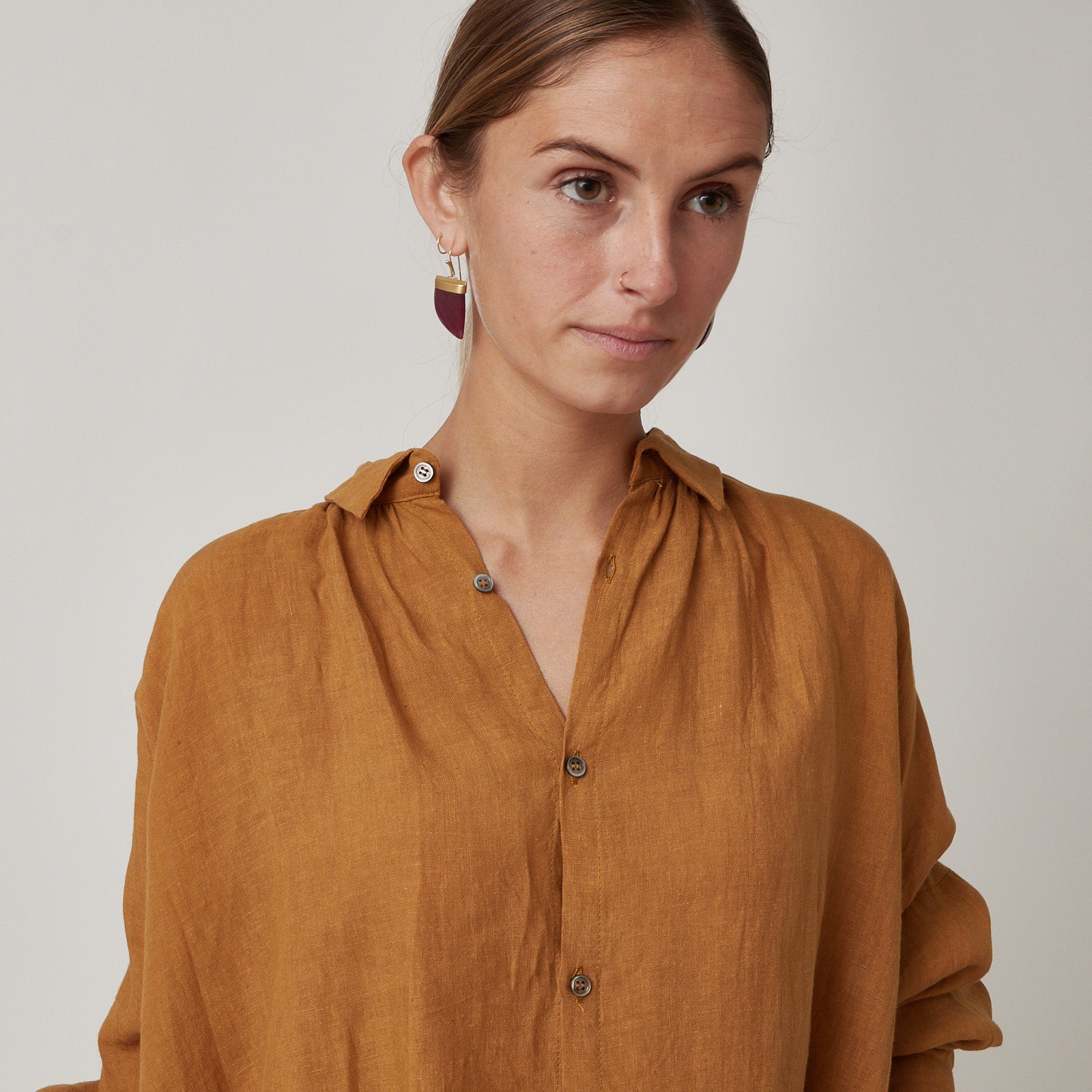 Ichi Antiquities Woven Linen Shirt