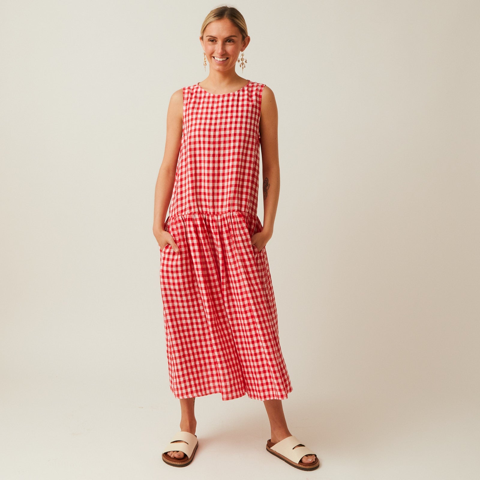 Apuntob Gingham Dress