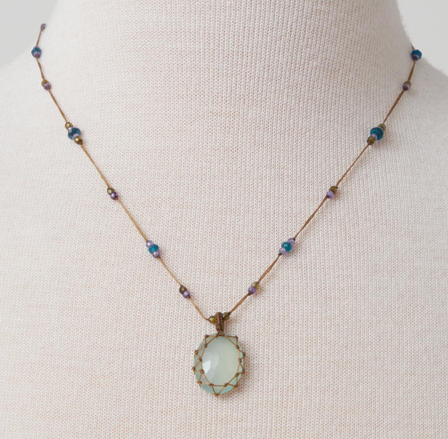 Short Necklace with Chalcedony