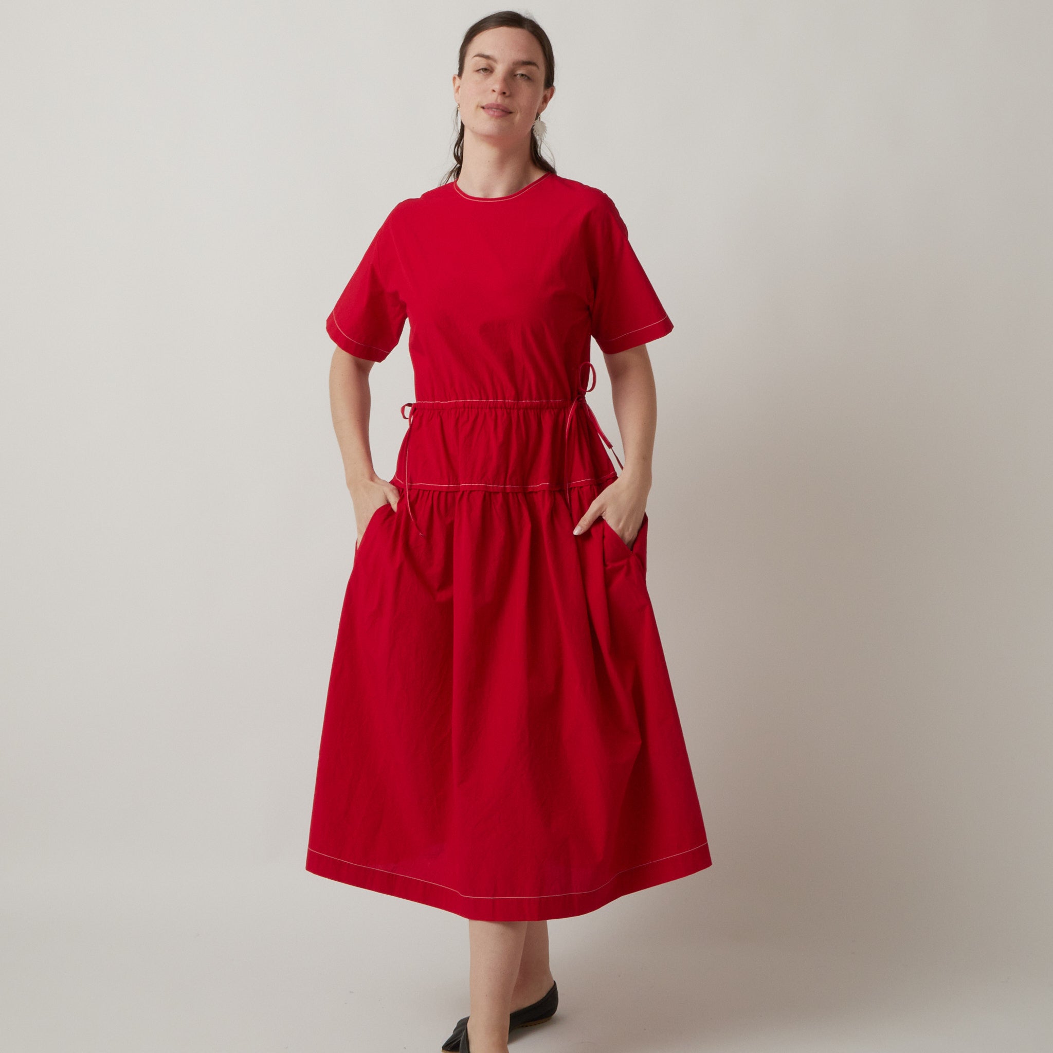 sachin and babi light blue dress Dresstells Women Elegant A-Line Knee-Length Red Cocktail Dress with Cap  Sleeves