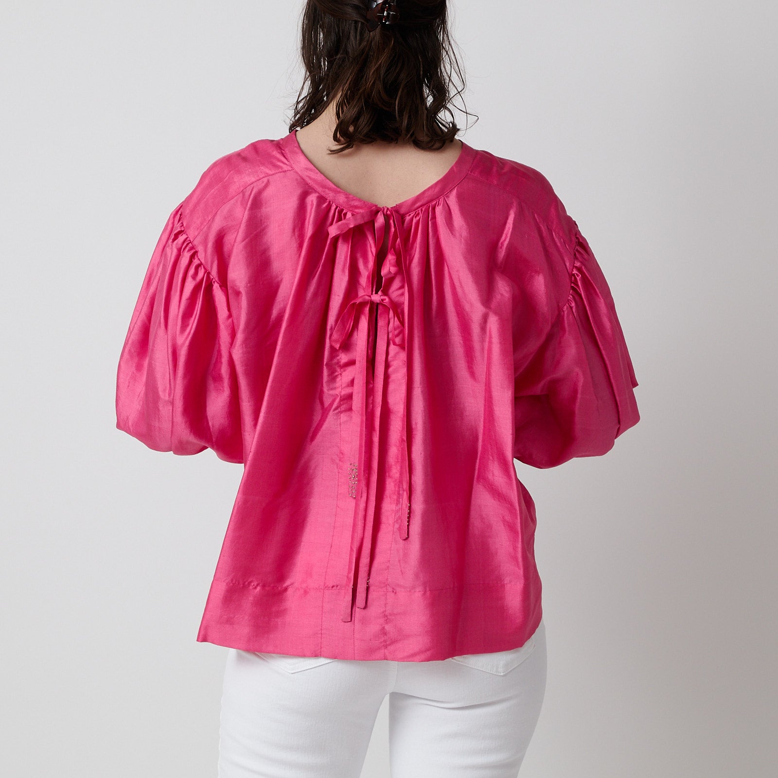 トップス BUNON Silk Back button blouse & gilet BUNON ブノン 22SS SILK BACK BUTTON BLOUSE & GILET シルク