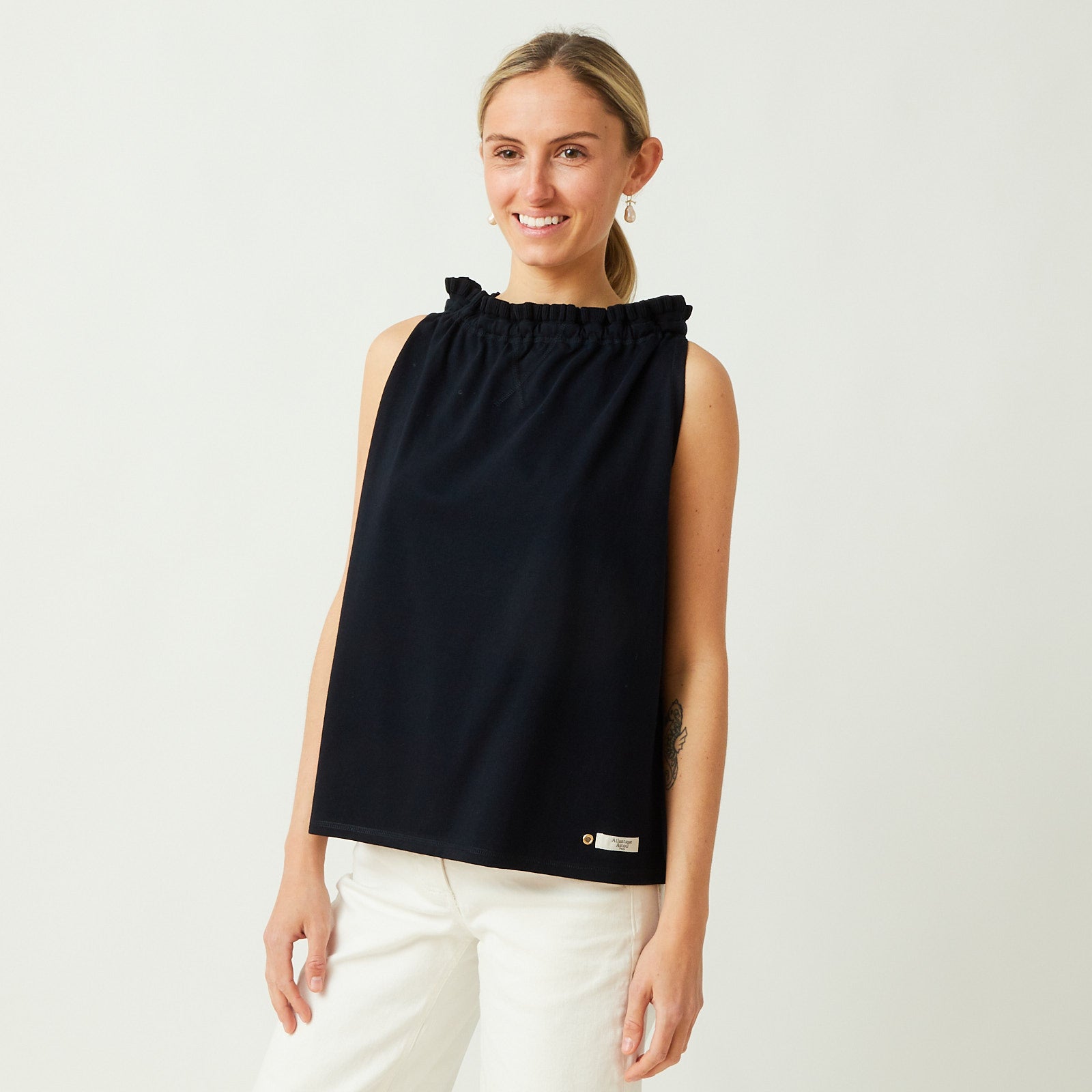 Atlantique Ascoli アトランティックアスコリ SWEAT Atlantique Ascoli Sleeveless Sweat Blouse – Atlantic Nantucket