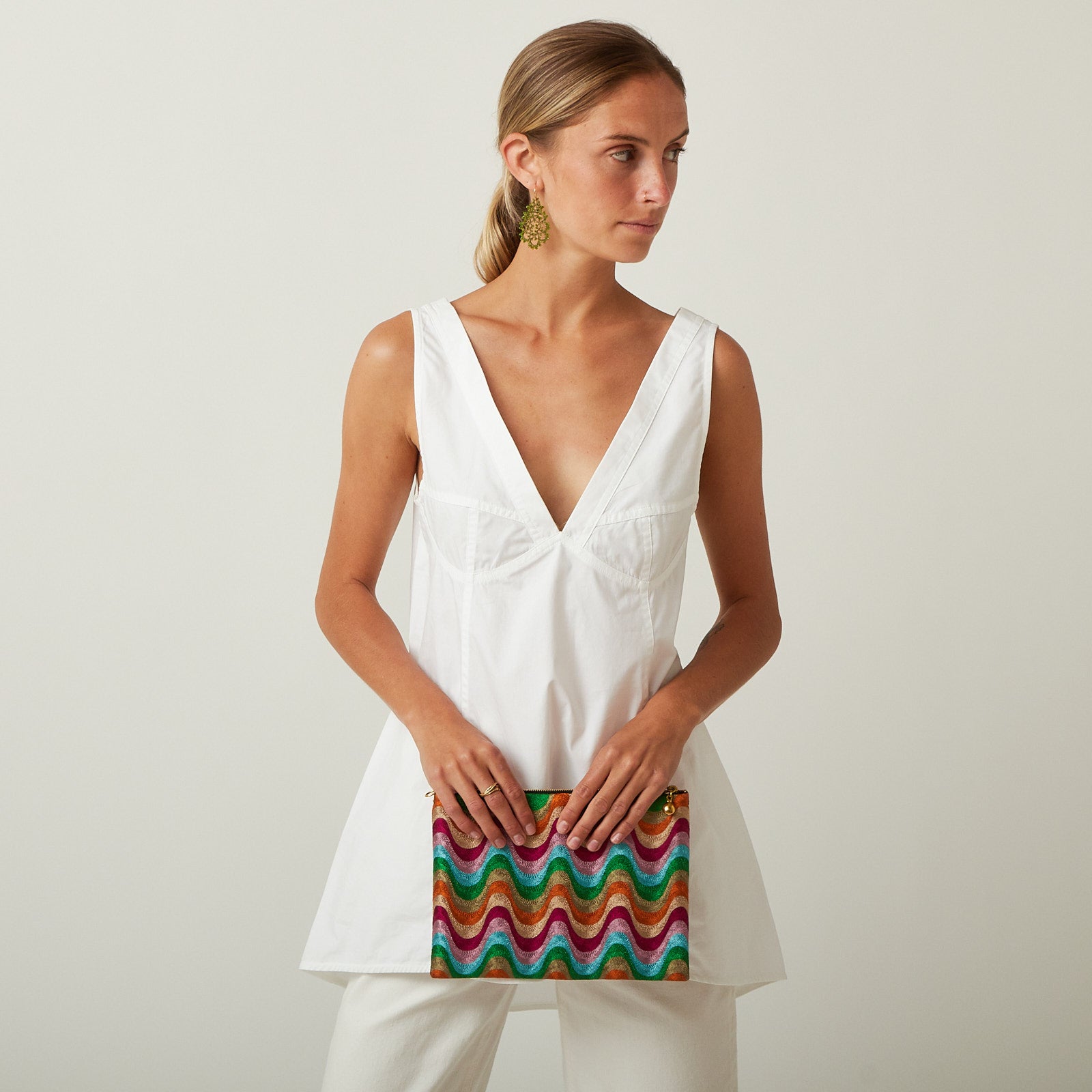 Christian Wijnants Targe Top White Sale – Atlantic Nantucket