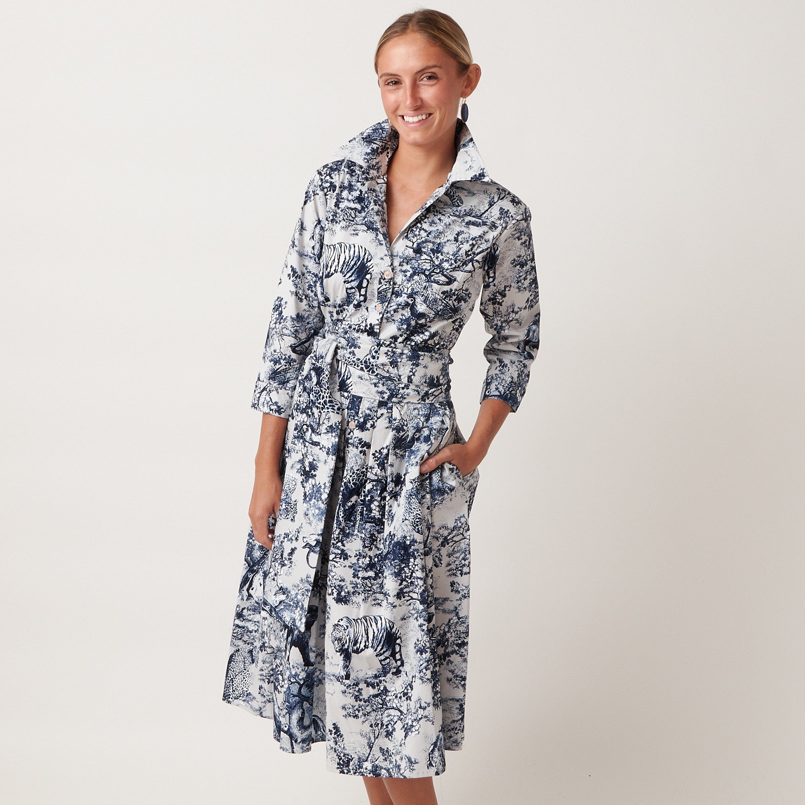 ワンピース SAMANTHA SUNG SS25 Dresses (ASTER SAFARI COBALT BLUE) Samantha Sung Dresses Blue from Samantha Sung exclusive at