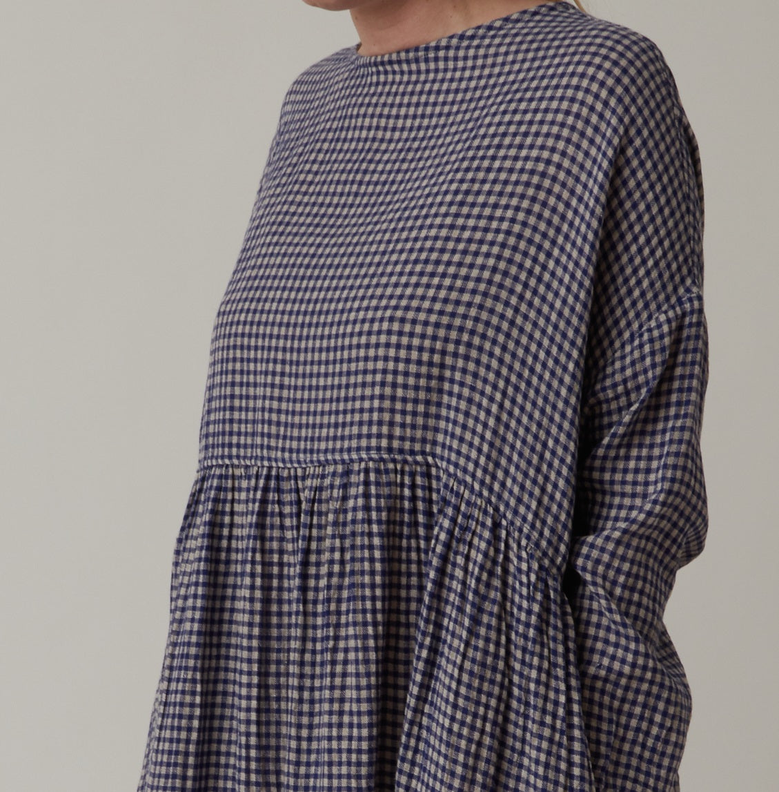 Ichi antiquites gingham on sale dress