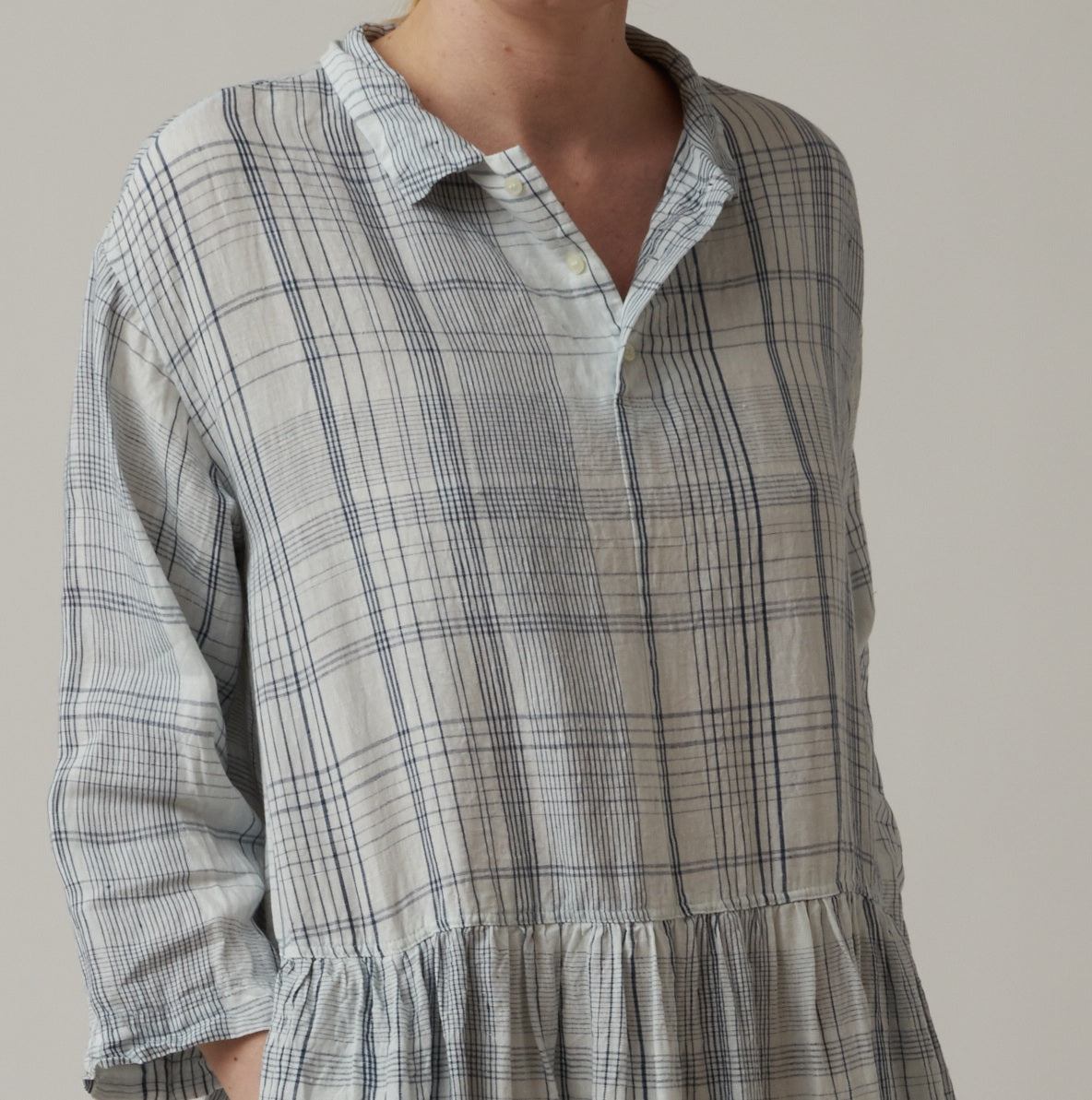 Ichi Antiquities Indigo Check Dress – Atlantic Nantucket