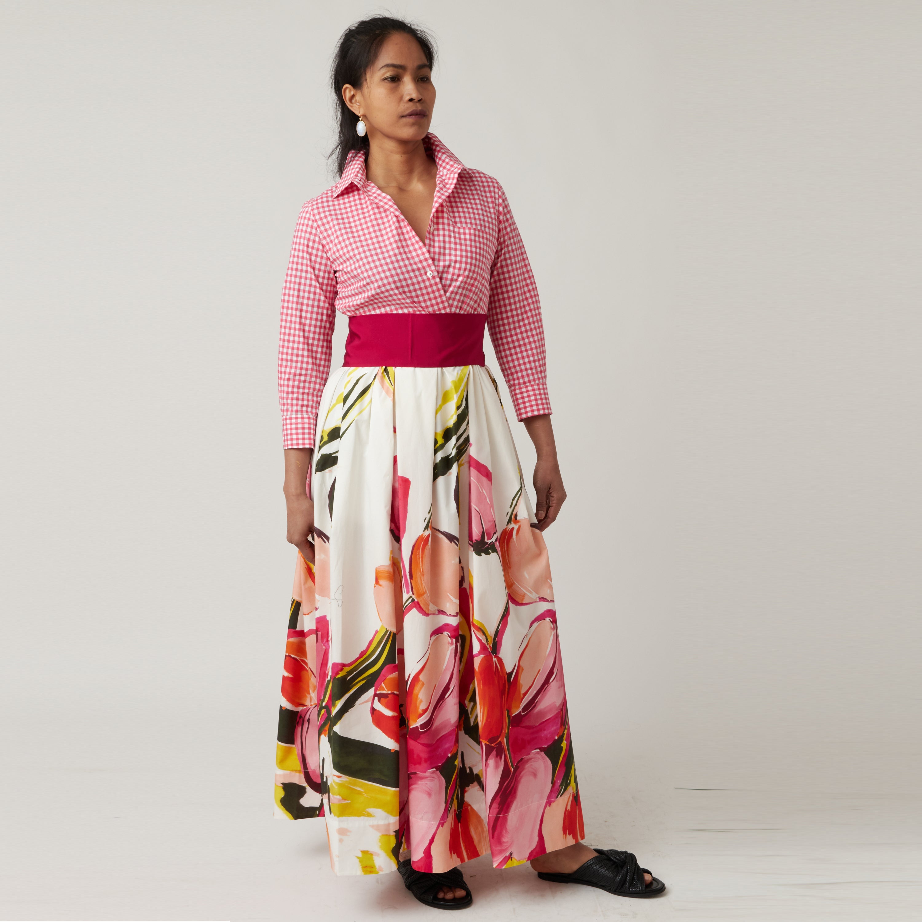 Sara Roka Elena Dress Pink Gingham Sale – Atlantic Nantucket