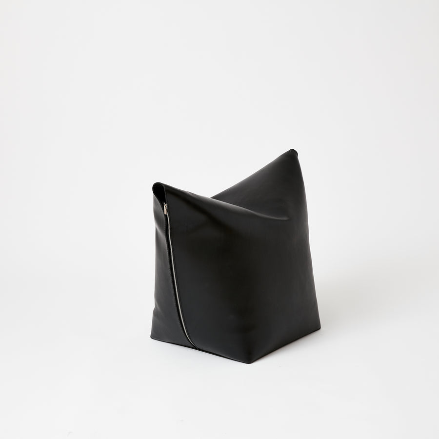 Leather Stool | Black