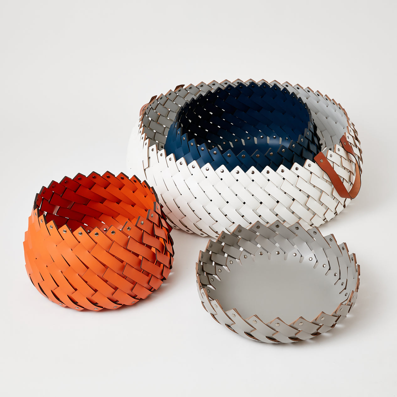 Large Orange Oval Basket
