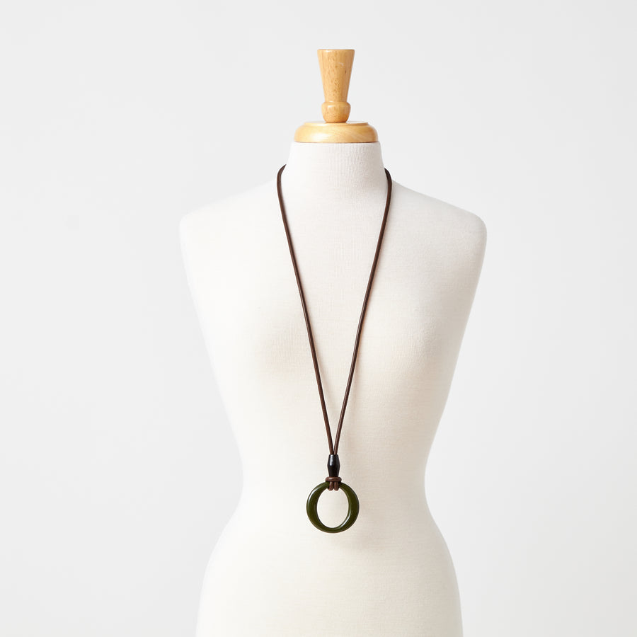 Lacquered Forest O-Ring Necklace