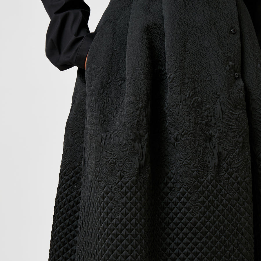 Sara Roka Black Quilted Dress