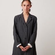Bergfabel Farmer Coat in Navy-Grey