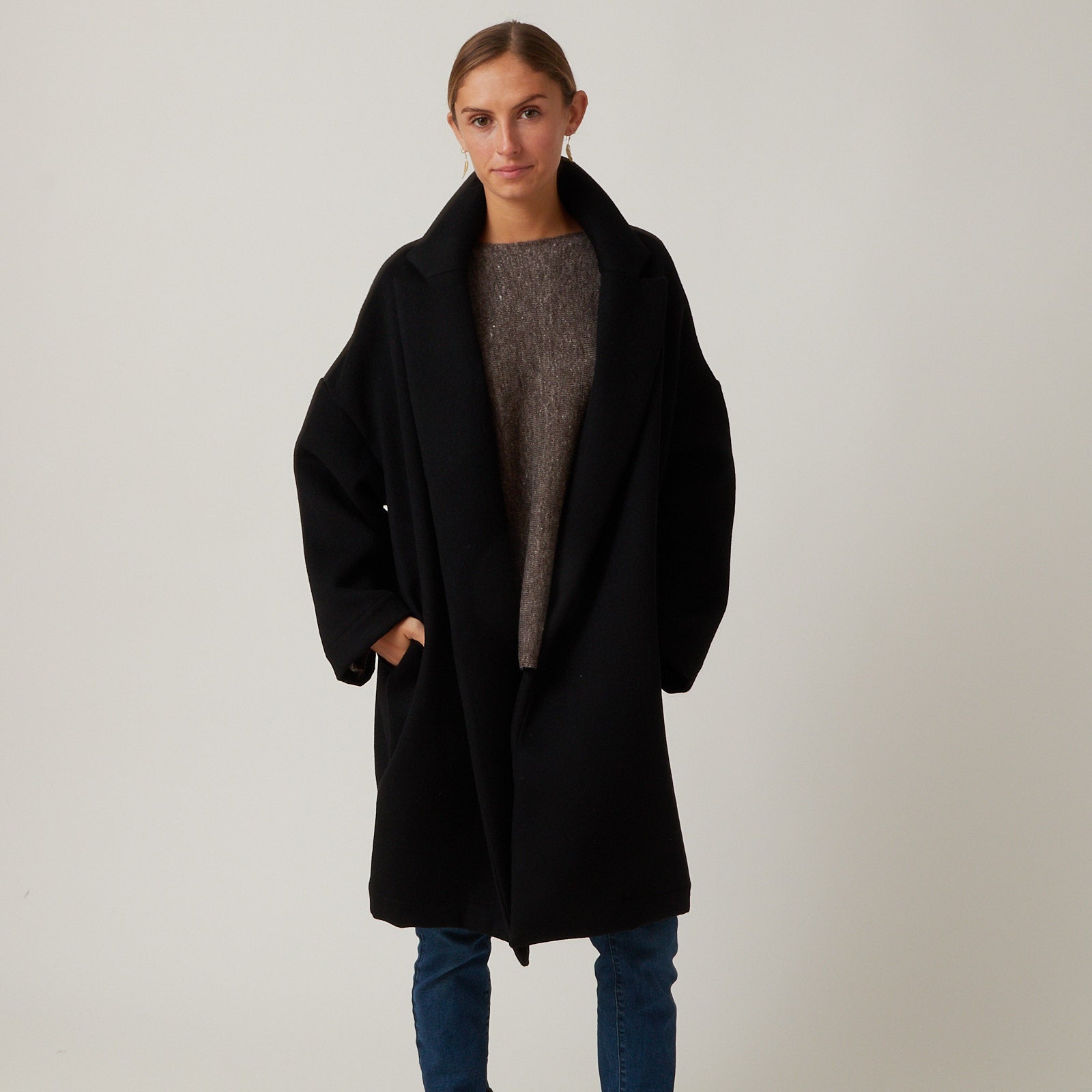 Gallego Wool Housecoat Atlantic Nantucket