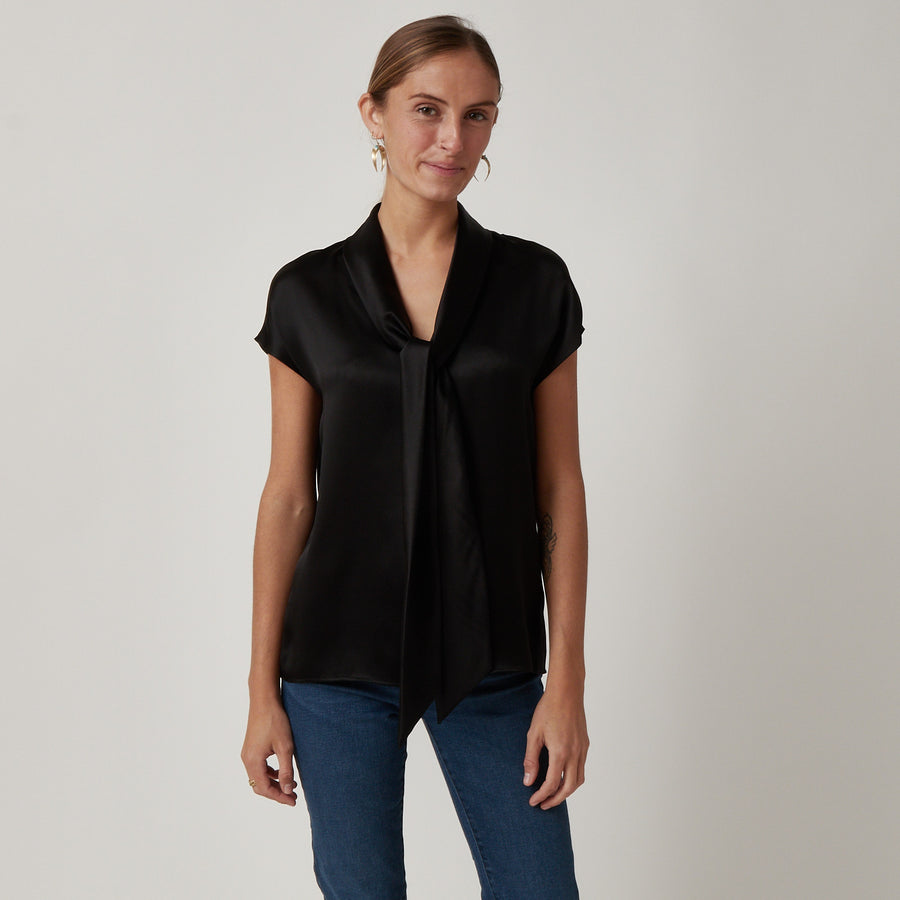 QL2 Black Silk Top