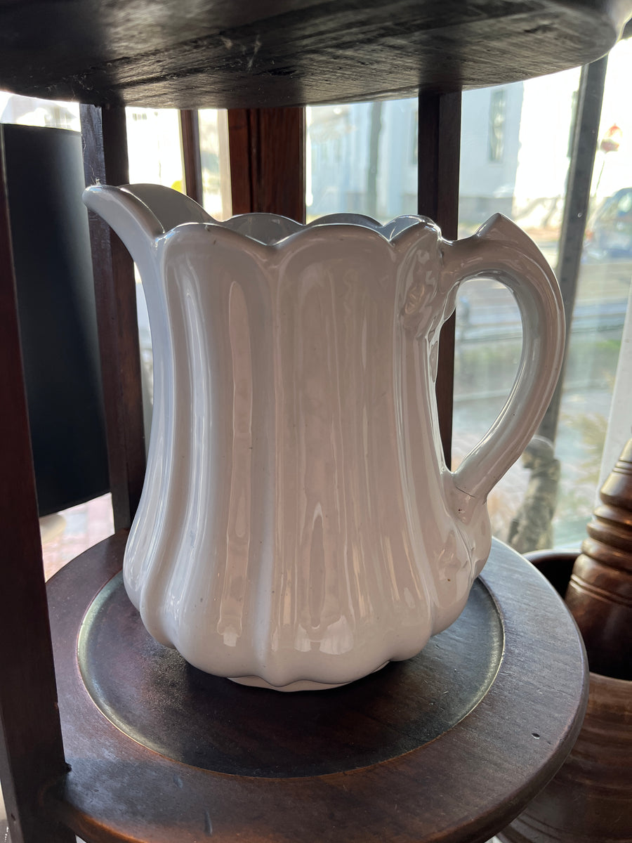 Vintage White Pitcher (Small)