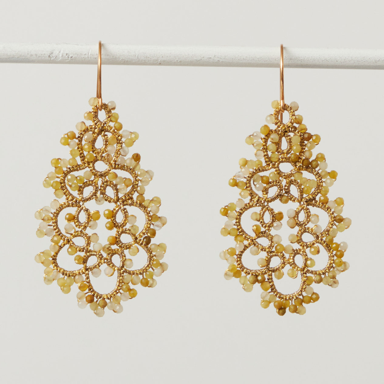 Yellow Opal Lace Earrings