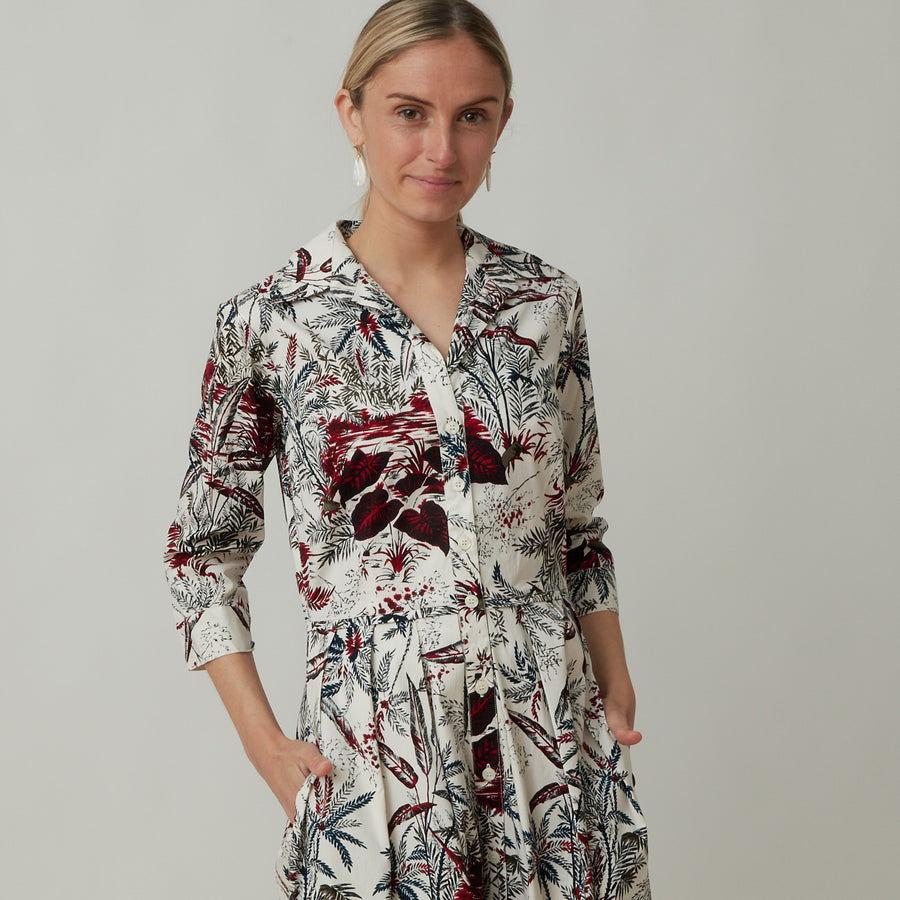 Samantha Sung Audrey Dress in Palm Toile