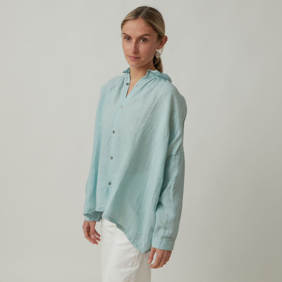 Ichi Antiquities Linen Collar Top