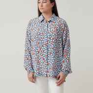 An An Londree Pocket Blouse Blue