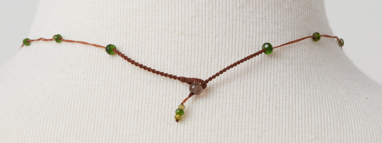 Long Necklace Honey Quartz