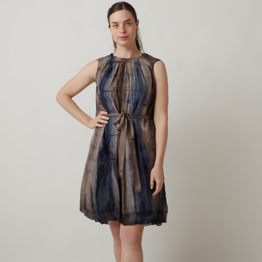 Viviana Uchitel Brown Stripe Dress