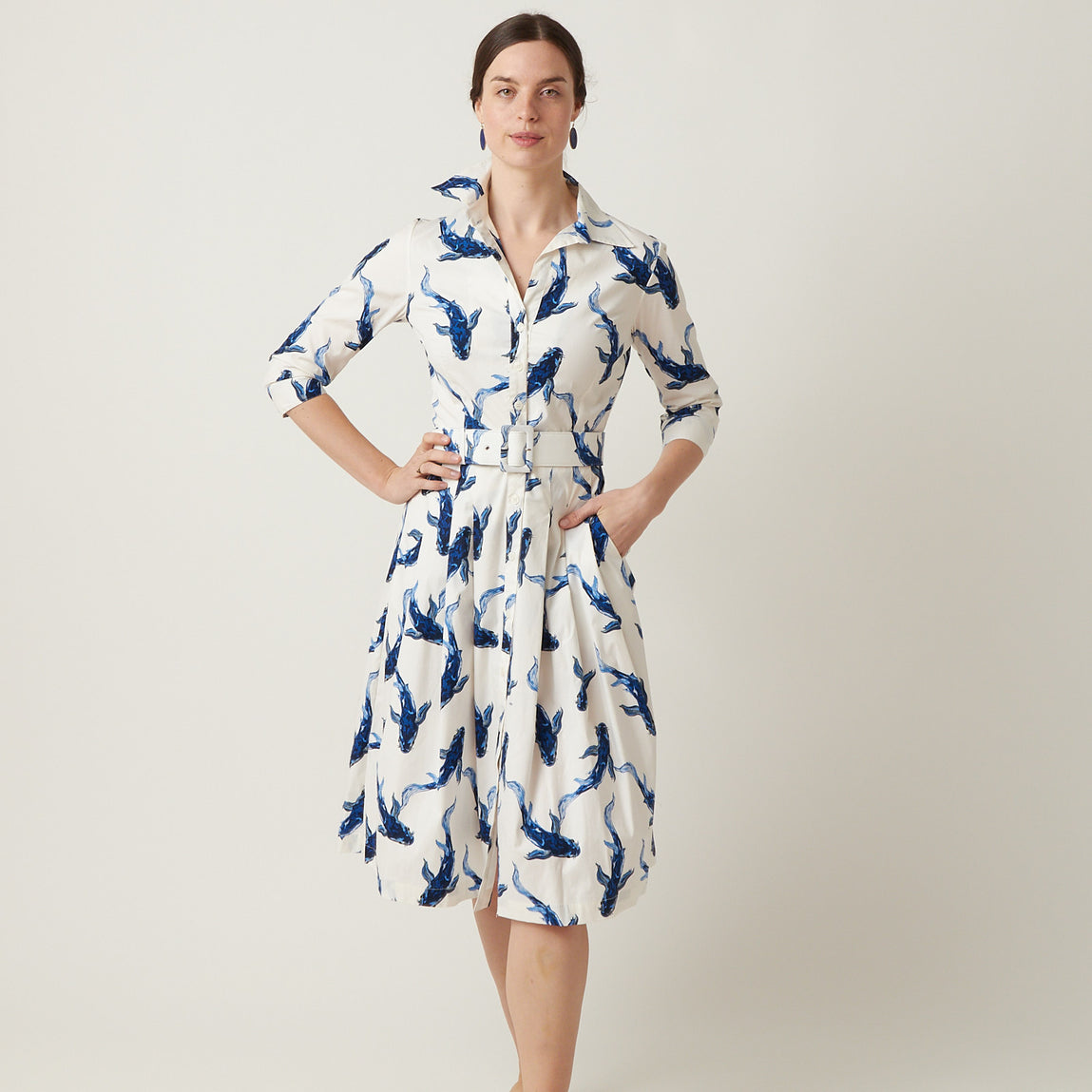 ワンピース Samantha Sung Dresses White Samantha Sung Audrey White Trout Dress – Atlantic Nantucket