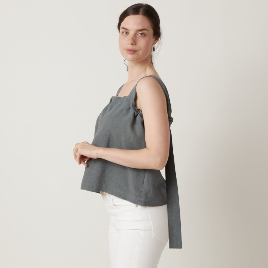 Arch The Linen Tie Back Top