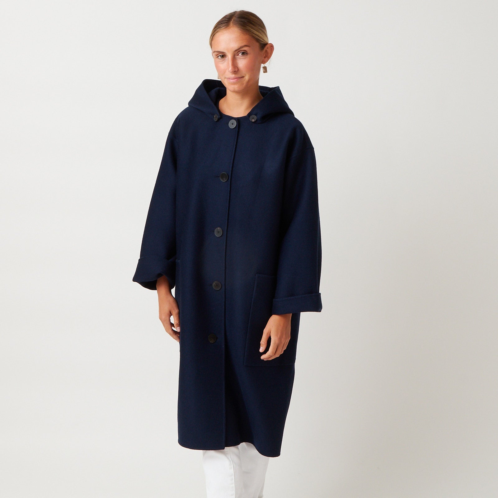 SOFIE D'HOORE コート　36 メルトン　ダークネイビー Sofie D'Hoore Connection Coat – Atlantic Nantucket