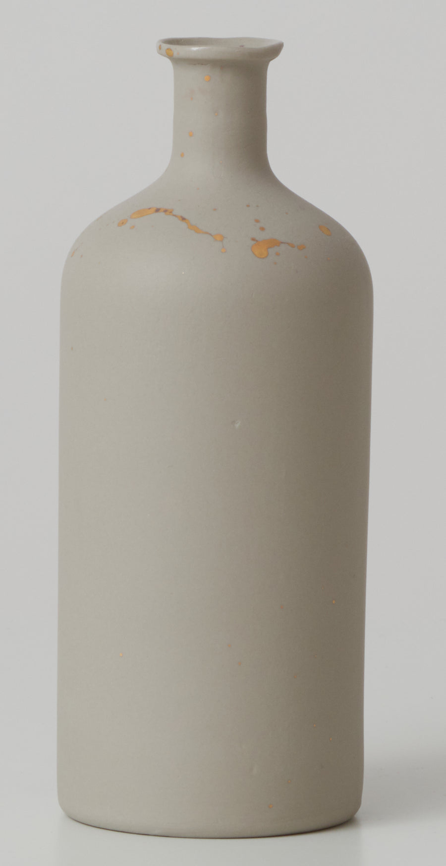 Medium Porcelain Vase with Gold Splatter