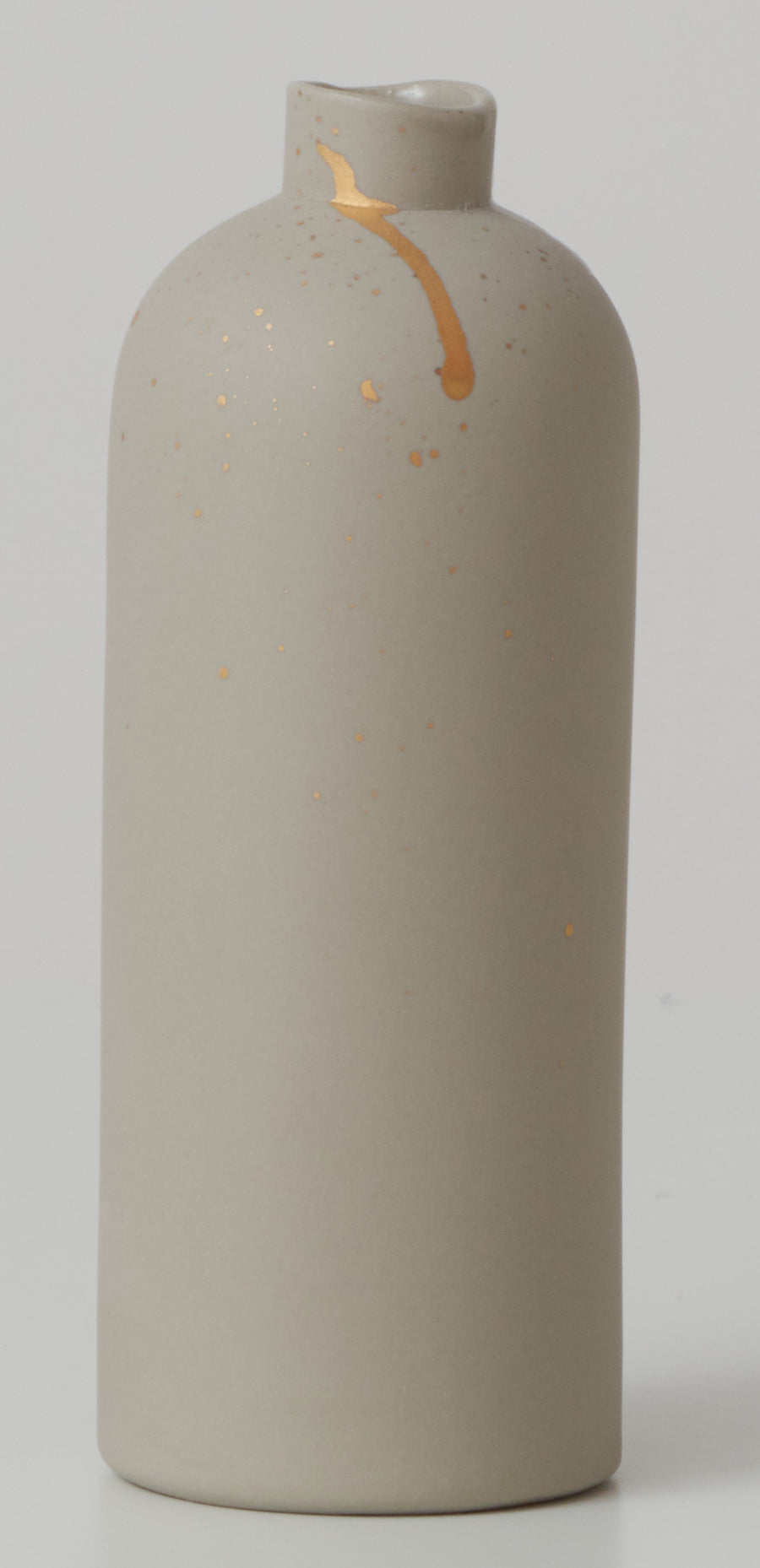 Small Porcelain Vase  with Gold Splatter