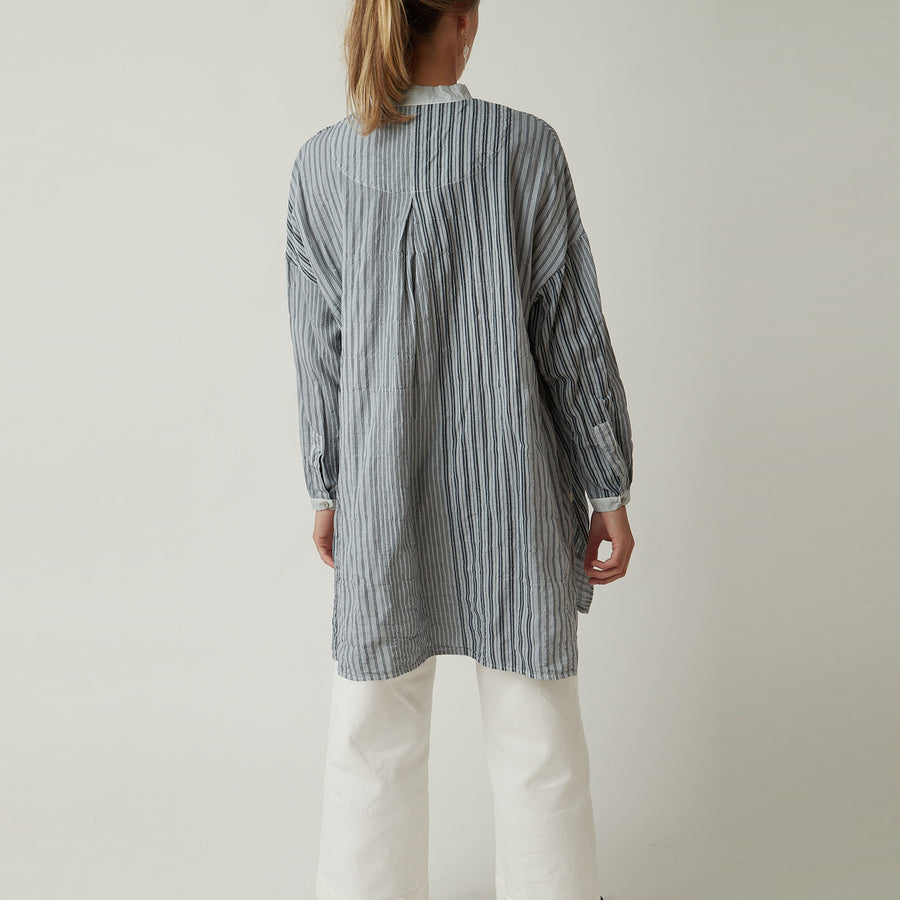 Hannoh + Charlotte Shirt Light Blue Stripe Sale