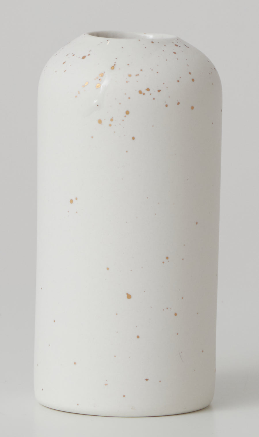 Medium Porcelain Vase with Gold Splatter